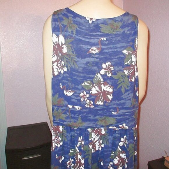 Fresh Produce FLAMINGO Flea Market Size 3X DRESS Sleeveless POCKETS V-Neck TANK - Picture 7 of 9